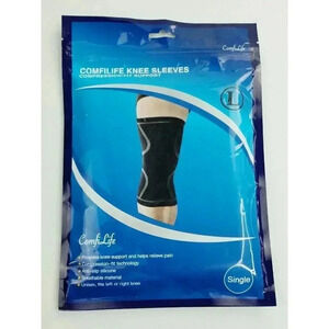 Comfilife Size Large Compression Fit Knee Sleeve Unisex Knee Support Anti Slip